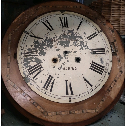 894 - For the horologists and clock menders a collection of clock faces from historic long case and wall c... 