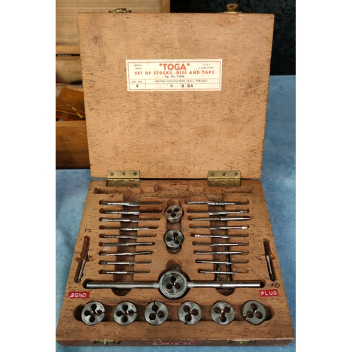 912 - Just superb vintage horological tools inc a fabulous vintage watch riveting and  staking set in orig... 