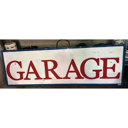 1 - Large painted metal ‘GARAGE’ sign, approx 60cm x 180cm