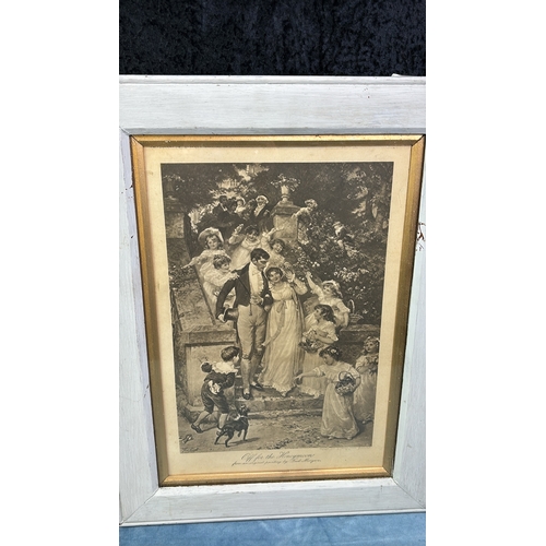 3 - A pair of framed prints - ‘Off for the Honeymoon’ by Fred Morgan and ‘A Summer Shower’ by E. Blair L... 