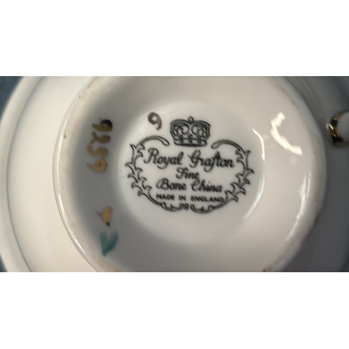 53 - Set of six Royal Grafton bone china cup, saucer and plate trios