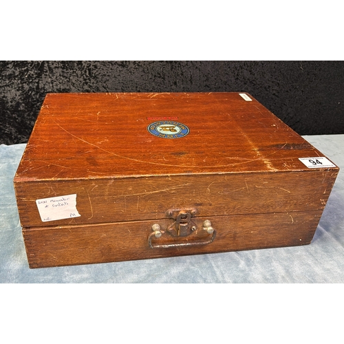 94 - Wooden cased Lion Mercator No.4 Model duplicator in excellent condition with a packet of Rubbasten S... 