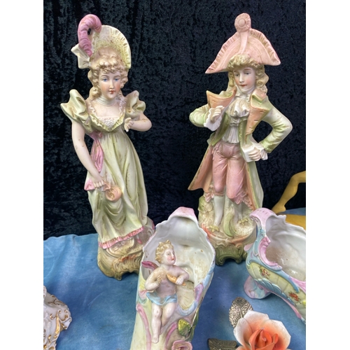 171 - Collection of German Bisque and other figurines