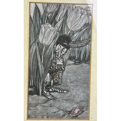 259 - Two framed early Arthur Rackham prints, both from Peter Pan, in Kensington Gardens