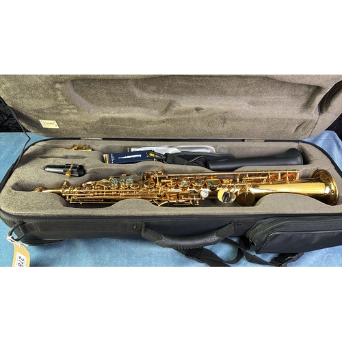 278 - John Packer JP-043G Bb B flat) Soprano Saxophone in BAM Trekking backpack carry case with mouthpiece... 