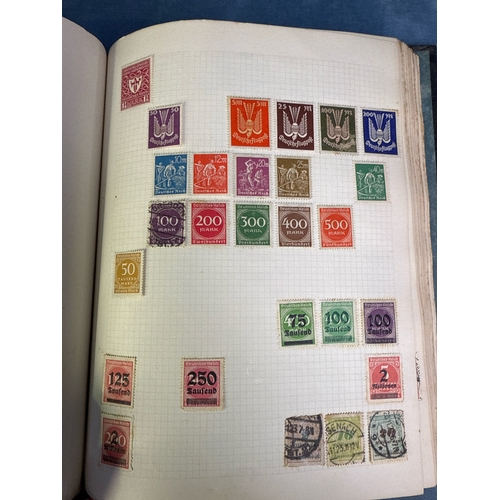 294 - Stamp album with vintage stamps from around the world including Austria, Belgium, France, Germany, I... 