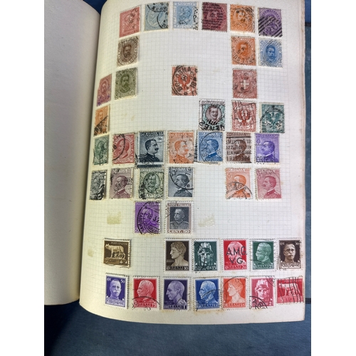 294 - Stamp album with vintage stamps from around the world including Austria, Belgium, France, Germany, I... 