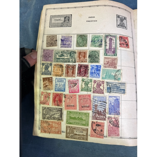 295 - ‘The Westin Mounty’ stamp album with stamps from around the world including France, Germany, Great B... 