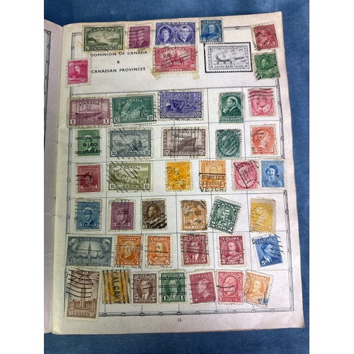 295 - ‘The Westin Mounty’ stamp album with stamps from around the world including France, Germany, Great B... 