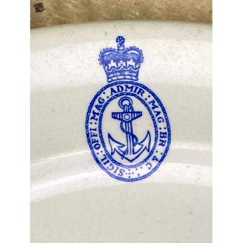 360 - A rare opportunity to buy 16 genuine military Royal Navy  mess dinner plates from 1966 WACOL mark to... 