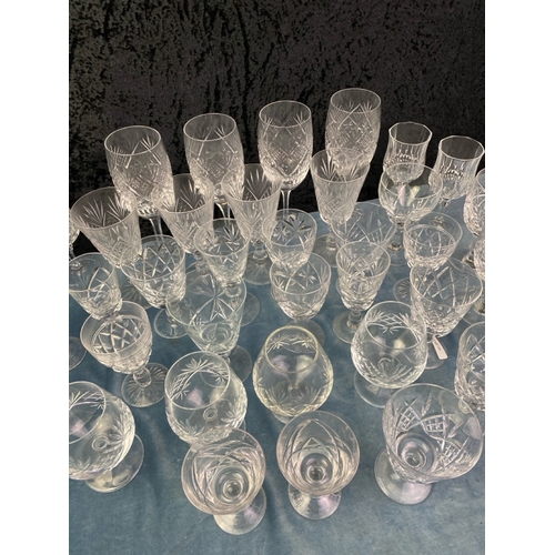 384 - A great mix of Edinburgh, Brierley crystal glasses .. one for every occasion!!