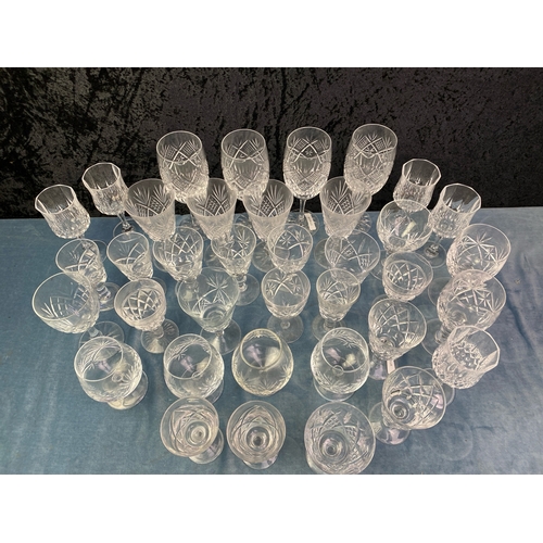 384 - A great mix of Edinburgh, Brierley crystal glasses .. one for every occasion!!