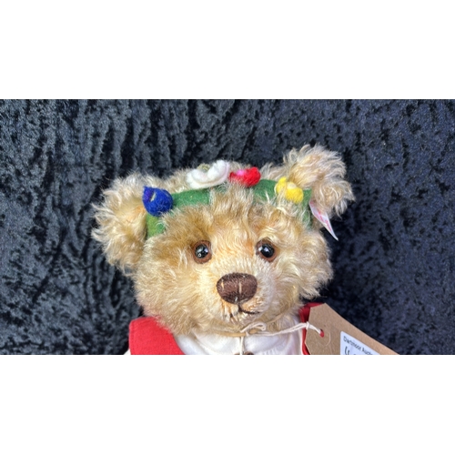 401L - 2002 Swiss limited edition Steiff musical Heidi Teddy bear and kid goat. Number 01172/1500. White ta... 