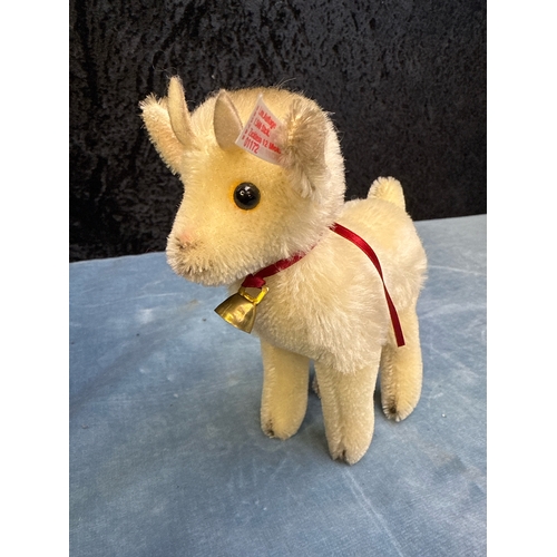 401L - 2002 Swiss limited edition Steiff musical Heidi Teddy bear and kid goat. Number 01172/1500. White ta... 