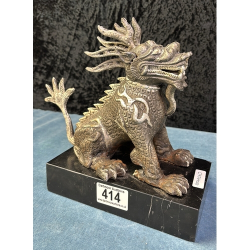 414 - Superb, very heavy metal Qilin or Kylin,  a mythical creature in East Asian cultures. In Chinese myt... 