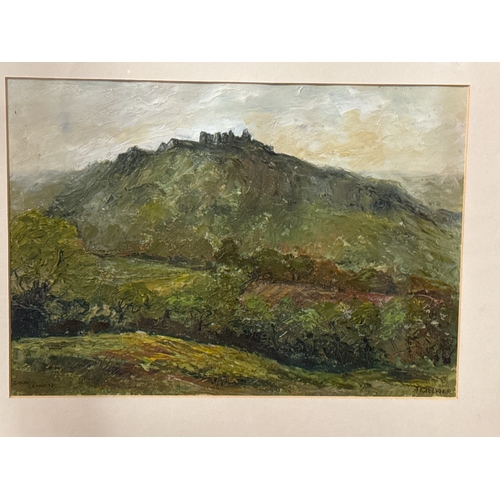 476 - Framed oil painting of ‘Carreg Cennen Castle’ by A.Faulkner, frame approx 38.5cm x 47cm