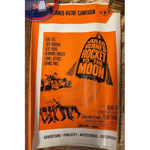 536 - Warner Pathe Campaign publicity film brochure with Jules Verne Rocket to the Moon on the cover along... 