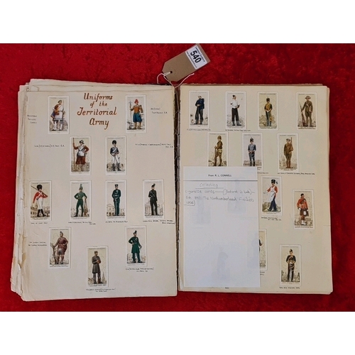 540 - Scrapbook containing Players and Wills’s Cigarette cards including Animals of the Countryside, Zoo B... 