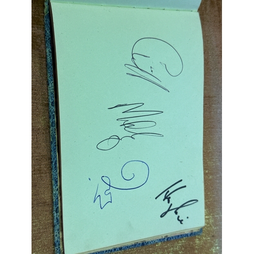 617 - Autograph album with a number of signatures of stars including Cliff Richard, Roy Orbison, Cleo Lain... 