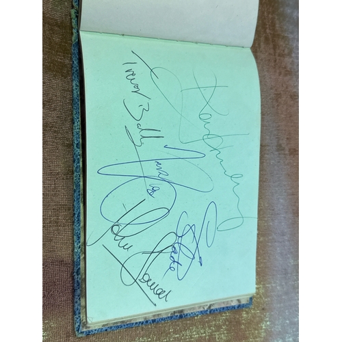 617 - Autograph album with a number of signatures of stars including Cliff Richard, Roy Orbison, Cleo Lain... 