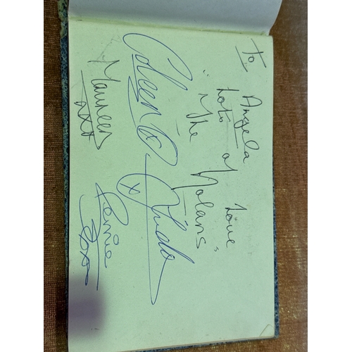 617 - Autograph album with a number of signatures of stars including Cliff Richard, Roy Orbison, Cleo Lain... 