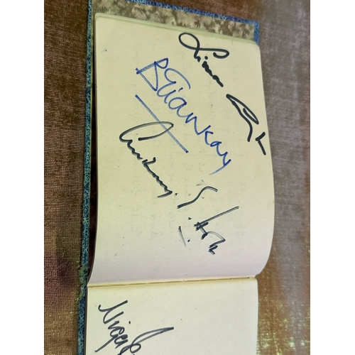 617 - Autograph album with a number of signatures of stars including Cliff Richard, Roy Orbison, Cleo Lain... 