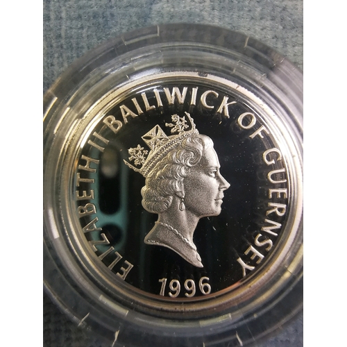 714 - GB Silver proof £2 coin 1997; GB silver proof £1 and £2 coins (a Celebration of Football)