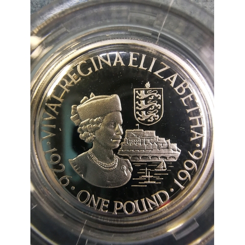 714 - GB Silver proof £2 coin 1997; GB silver proof £1 and £2 coins (a Celebration of Football)