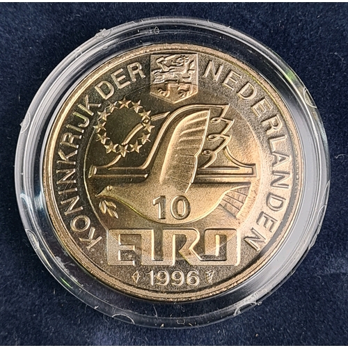 739 - The Euro collection Willem Barentsz bi-metallic 10 Euro coin, brilliant uncirculated, encapsulated w... 