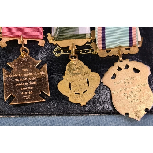 744 - Collection of 6 various vintage 1950’s, 1960’s and 1970’s silver and enamel medals/jewels + 1 pendan... 