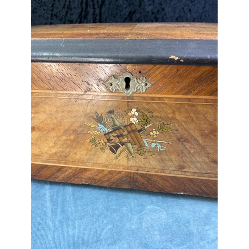 797 - An antique cylinder music box in good working order.