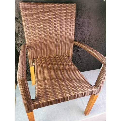 890 - Set of 8 quality, rattan garden or conservatory chairs