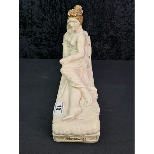 10 - Plaster figurine of Pauline Bonaparte (sister of Napoleon) as a reclining Venus Vitrix based on scul... 