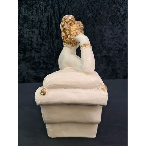 10 - Plaster figurine of Pauline Bonaparte (sister of Napoleon) as a reclining Venus Vitrix based on scul... 