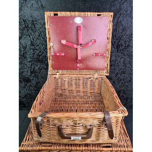 101 - Two wicker picnic baskets