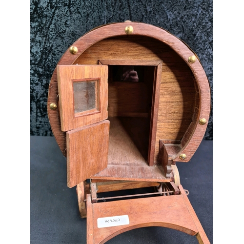 143 - Wooden model of a Gypsy caravan L34cm approx