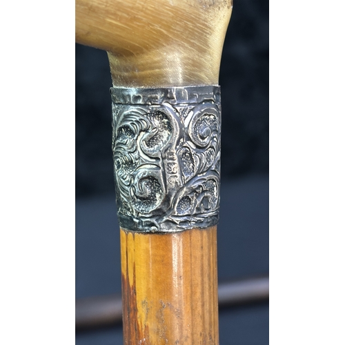 164 - Three unusual walking cane inc malacca cane swagger stick etc