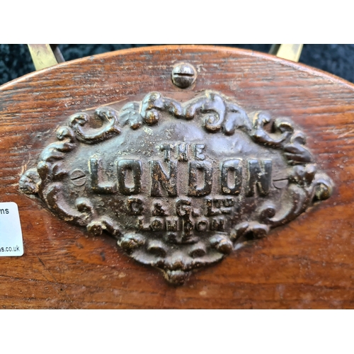 23 - ‘The London’ antique rotary wooden cased knife sharpener by G. & G. Ltd