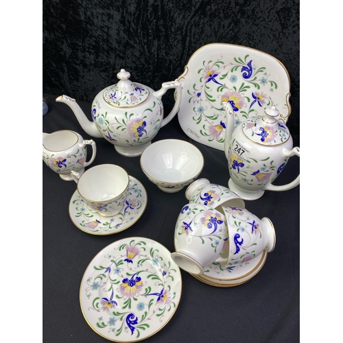 247 - Very pretty, bone china, Pageant Coalport tea set