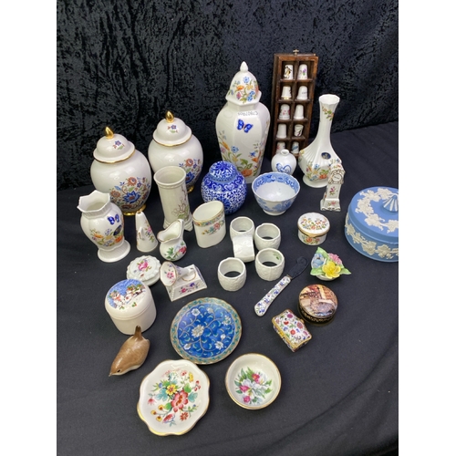 278 - Ornamental ceramics inc Royal Winton, Carlton Ware, blue Jasper ware, Aynsley etc