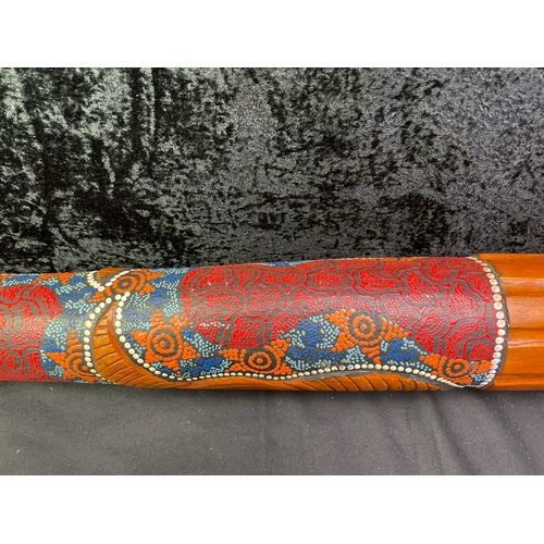 309 - Who doesn't want a didgeridoo?? Great example, very decorative and a manageable length 123cm