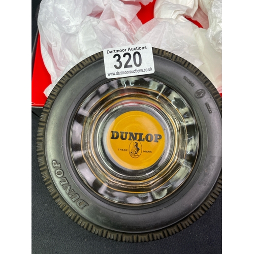 320 - Boxed vintage presentation Dunlop tyres ashtray