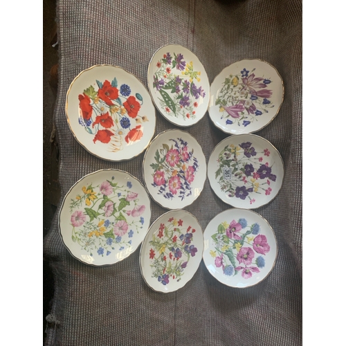 361 - Large collection of collector's wall plates from Royal Albert's Britain's Wildflower collection a d ... 