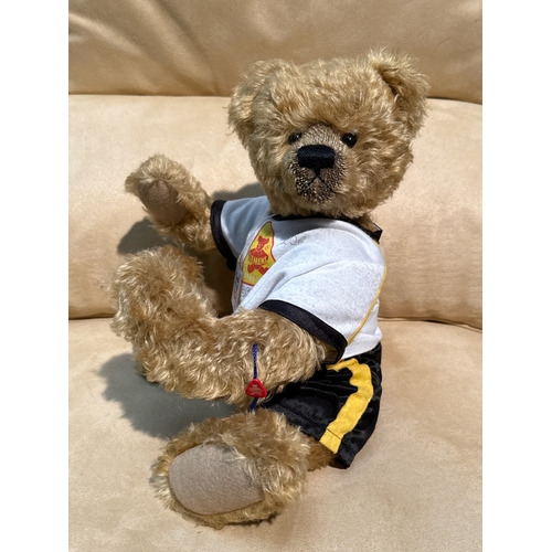 379 - German Clemens 2006 bear in t-shirt and shorts, elongated arms, shaved muzzle, felt pads, 40cm ear t... 