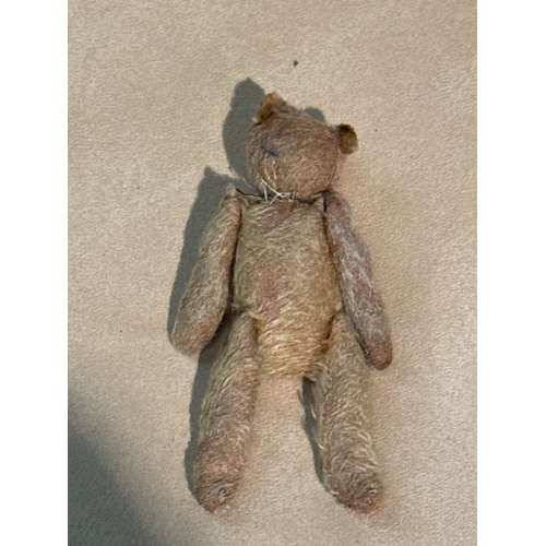 382 - Antique miniature mohair teddy bear, 15cm ear to paw