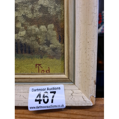 467 - Oil on board painting of the clock tower at Chatham Dockyard. Measuring approx 50.5cm high and 40.5c... 