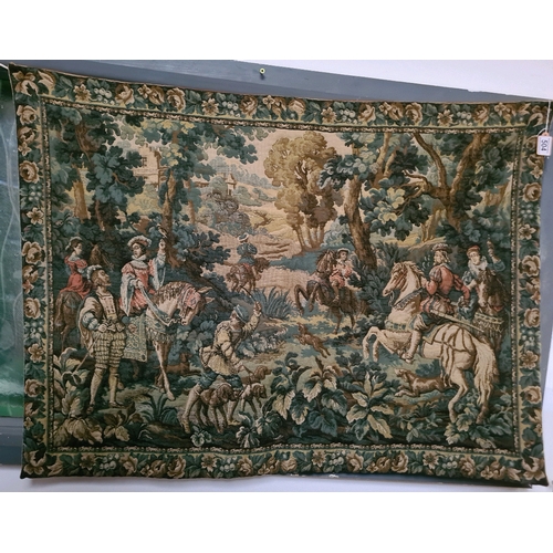 504 - Tapestry wall hanging, ‘Hawking with Emperor Maximilian’, possibly Belgian. Measuring approx 82cm hi... 