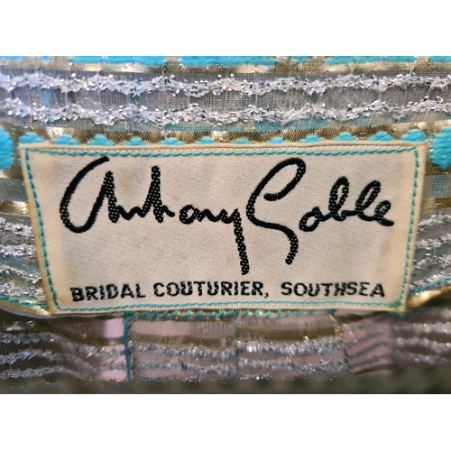 506 - Beautiful vintage Anthony Gable, Bridal Couturier, Southsea, Indian style cocktail dress, pretty hig... 