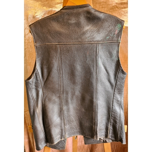 508 - Bentley's hand crafted leather waistcoat, from The Leather House, Chichester