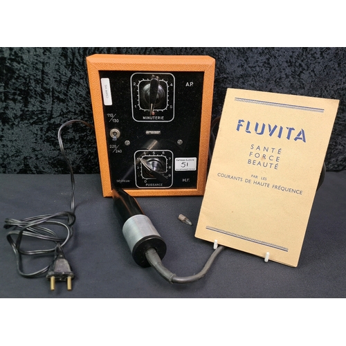 51 - Antique Manufrance, Saint Etienne Fluvita high frequency ultraviolet and infra red medical therapy s... 